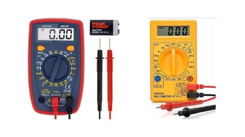 a close-up of a multimeter